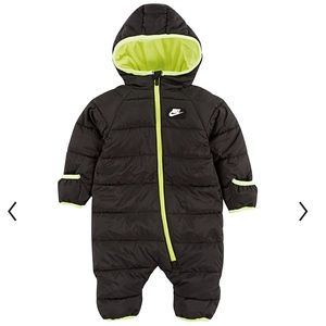 Baby Boy Nike Hooded Puffer Snowsuit Coverall - Size 9m